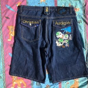 Bootleg Jorts flame y2k